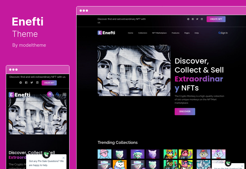 ธีม Enefti - NFT Marketplace WordPress Theme