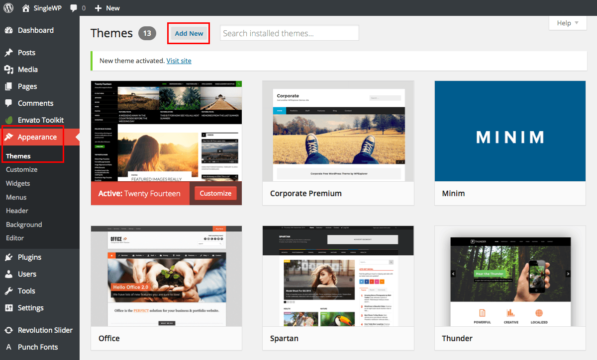 Schritt 5 Neues Design hinzufügen, um eine WordPress-Website zu erstellen