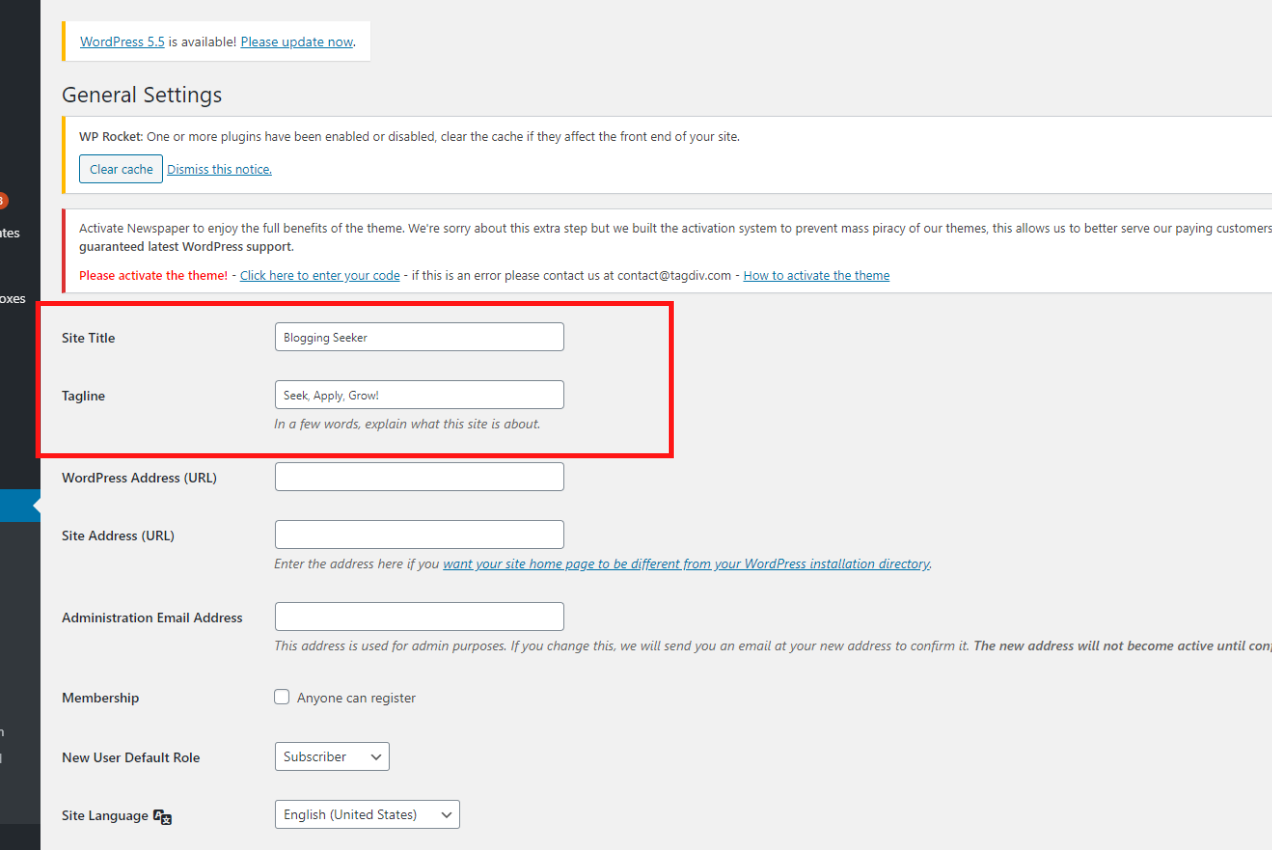 Schritt 4 Seitentitel ändern, um eine WordPress-Website zu erstellen