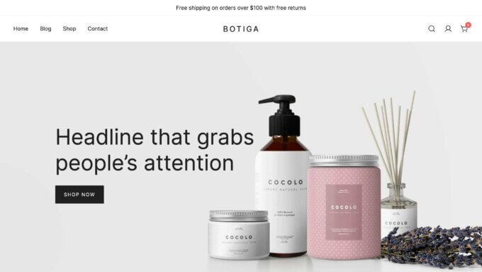 aThemes Botiga テーマ。