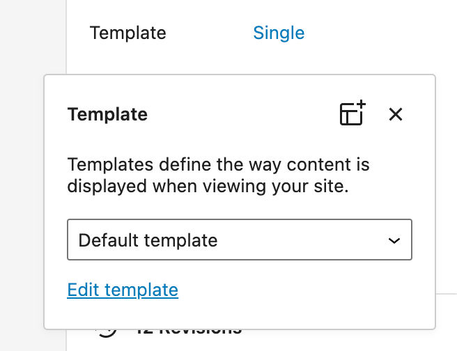 Gambar yang menunjukkan popover template Default