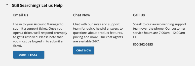 opciones-de-soporte-de-soluciones-de-red - IsItWP - Detector de temas de WordPress gratuito Customer support