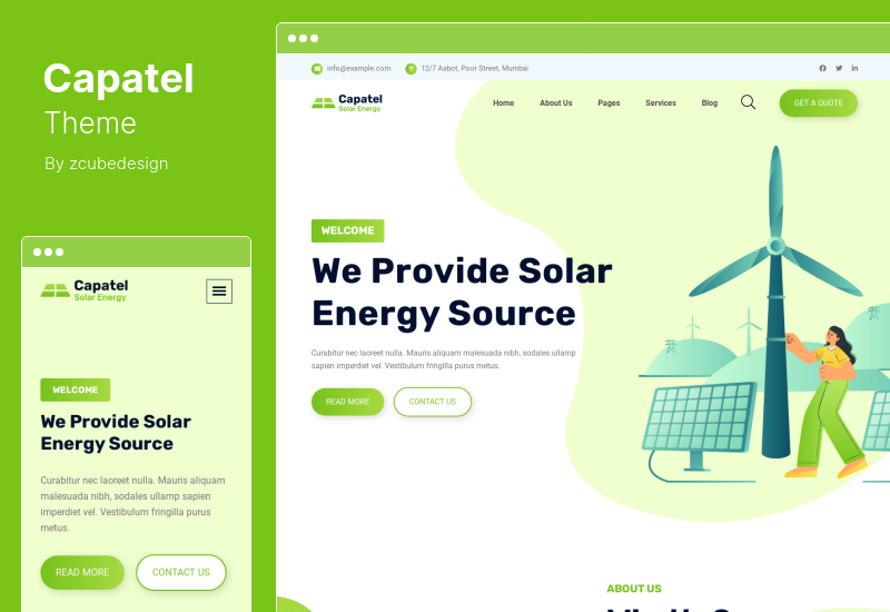 Tema Capatel - Tema WordPress per l'energia solare