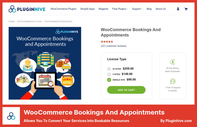 Plugin Pemesanan dan Janji Temu WooCommerce - Memungkinkan Anda Mengonversi Layanan Anda Menjadi Sumber Daya yang Dapat Dipesan