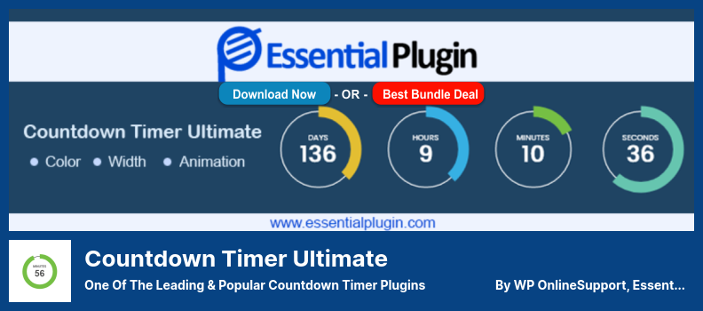 Countdown Timer Ultimate Plugin: uno de los principales y populares complementos de temporizador de cuenta regresiva
