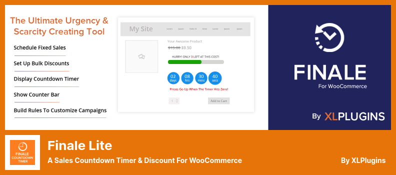 Complemento Finale Lite: un temporizador de cuenta regresiva de ventas y descuento para WooCommerce