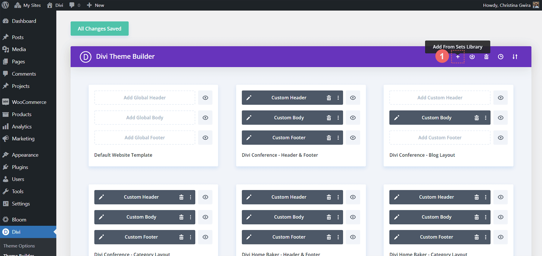 Speichern Sie in der Divi Theme Builder-Bibliothek