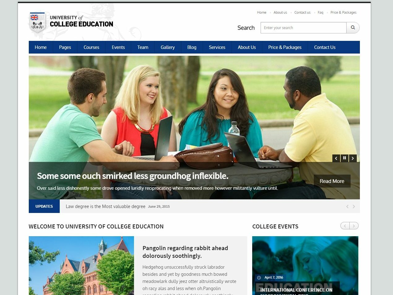 大学のための最高の教育ワードプレスのテーマ