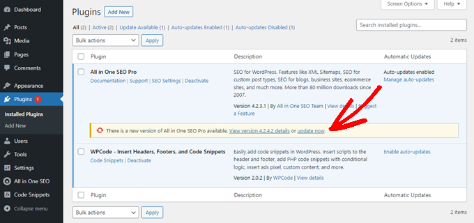 Come-aggiornare-plugin-in-WordPress How to update plugins in WordPress