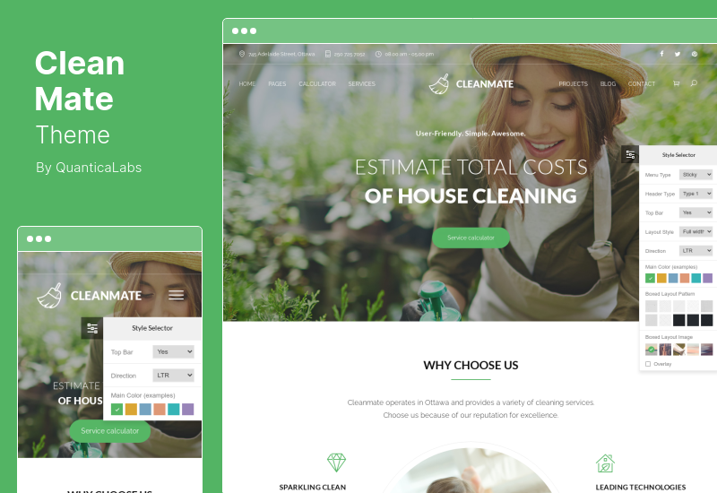 CleanMate 테마 - WordPress 테마 청소