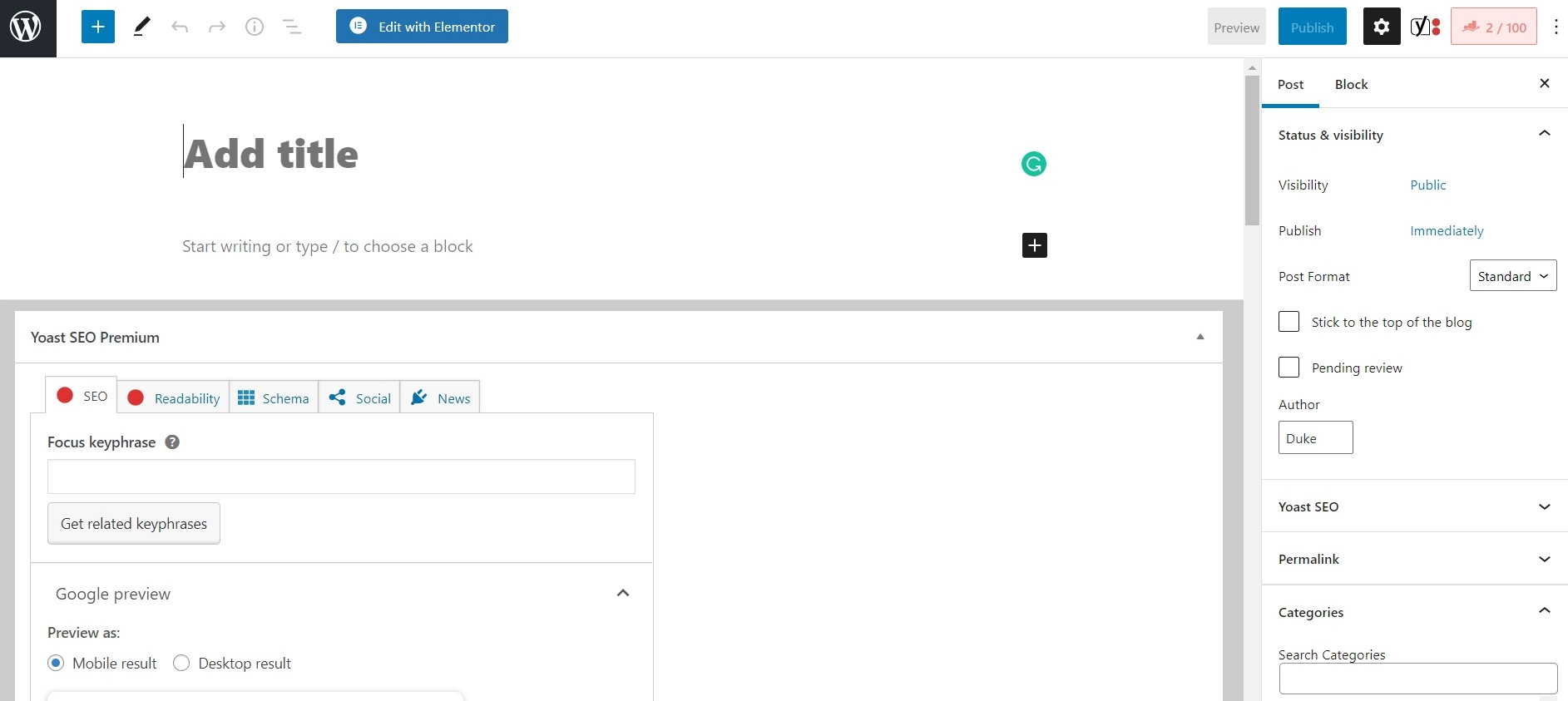 buat postingan untuk membangun situs web wordpress