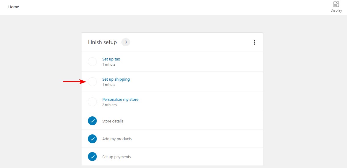 WooCommerce finalizar la configuración configurar el envío