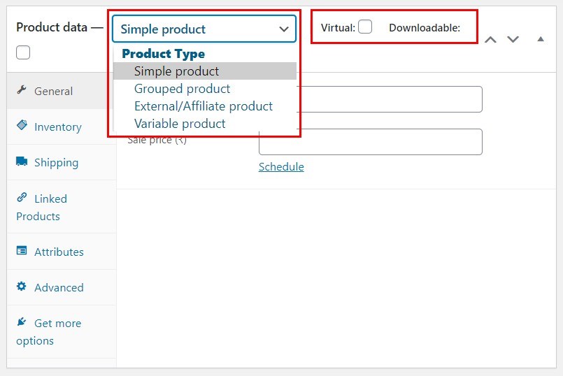 Datos de productos de WooCommerce