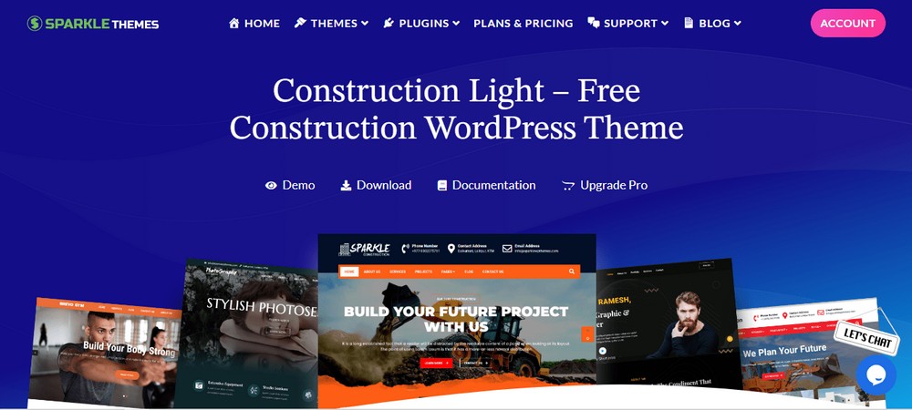 건설 조명 WordPress 테마