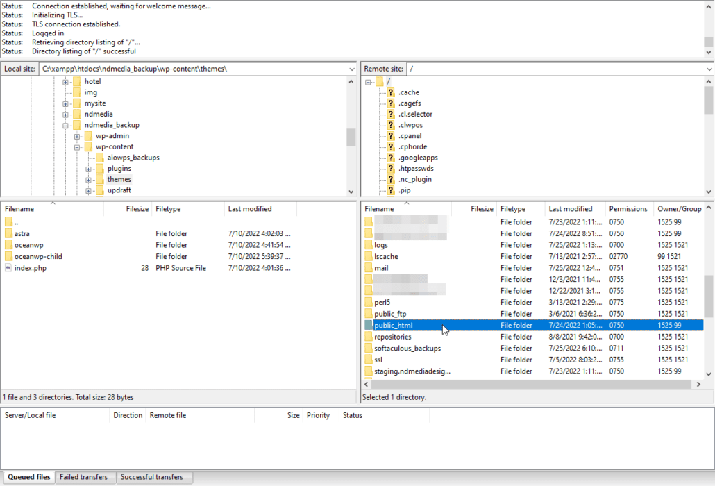 carpeta public_html en FTP