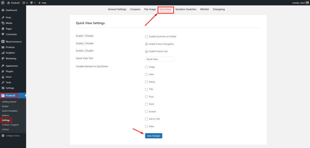 Come abilitare la visualizzazione rapida di WooCommerce sul negozio Pagina 8 Quick View Settings