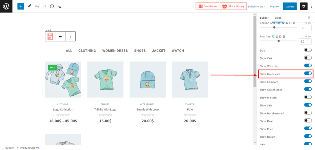 Come abilitare la visualizzazione rapida di WooCommerce nella pagina del negozio 6 Enable Show Quick View