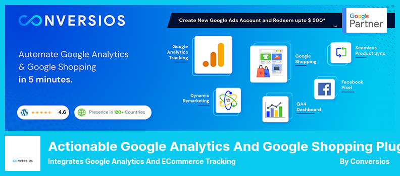Действенный Google Analytics и Google Shopping Plugin — интегрирует Google Analytics и отслеживание электронной коммерции