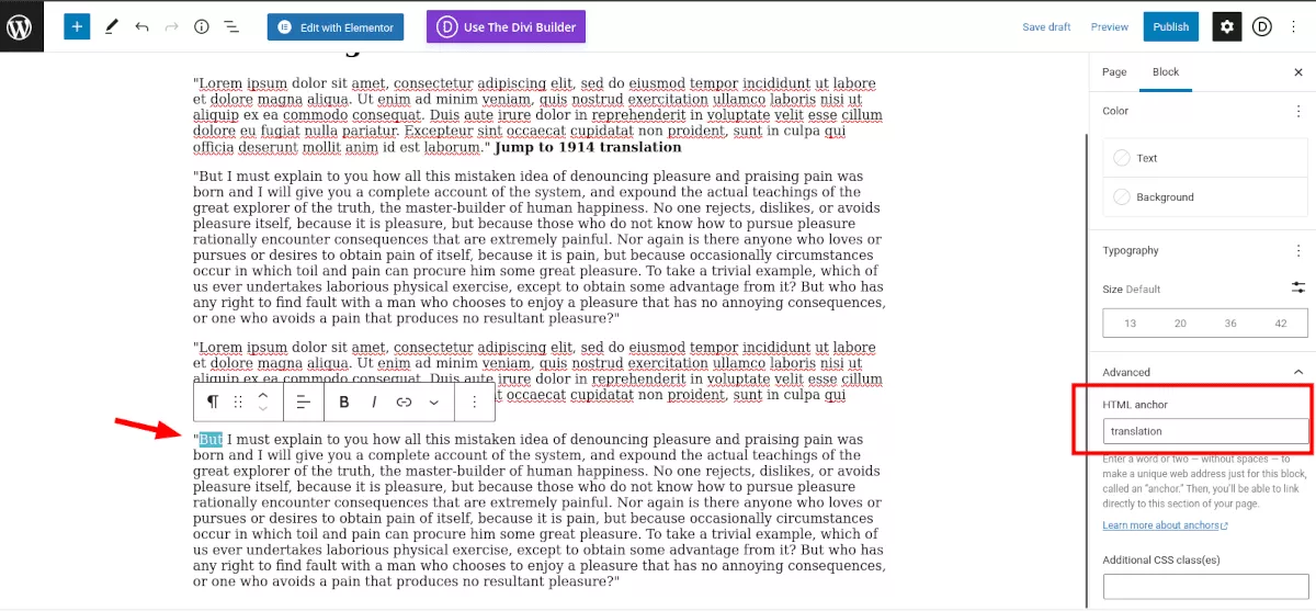 editor de wordpress