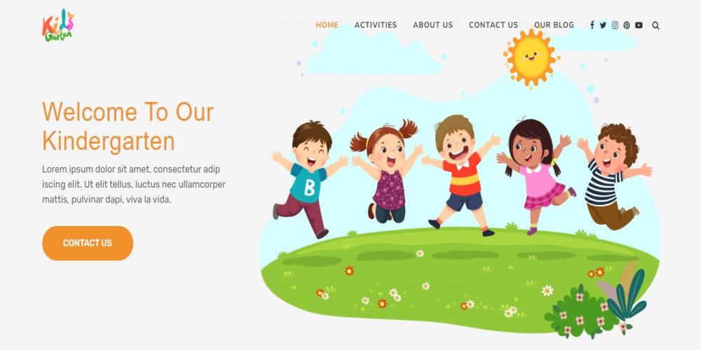 Демонстрация детского сада темы Soledad WordPress