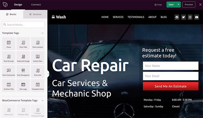 تخطيط منشئ الصفحة SeedProd