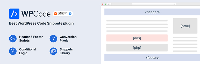 Imaginea paginii de pornire WP Code