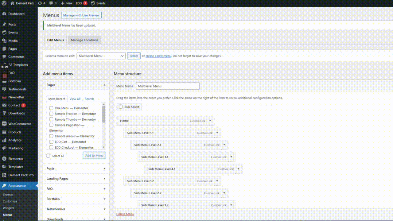 Nav Menu 5 で Elementor Hybrid ヘッダーを作成する方法 create hybrid header with Nav menu