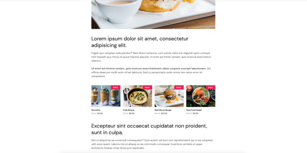 Metode tampilan variabel - Plugin menu restoran WordPress