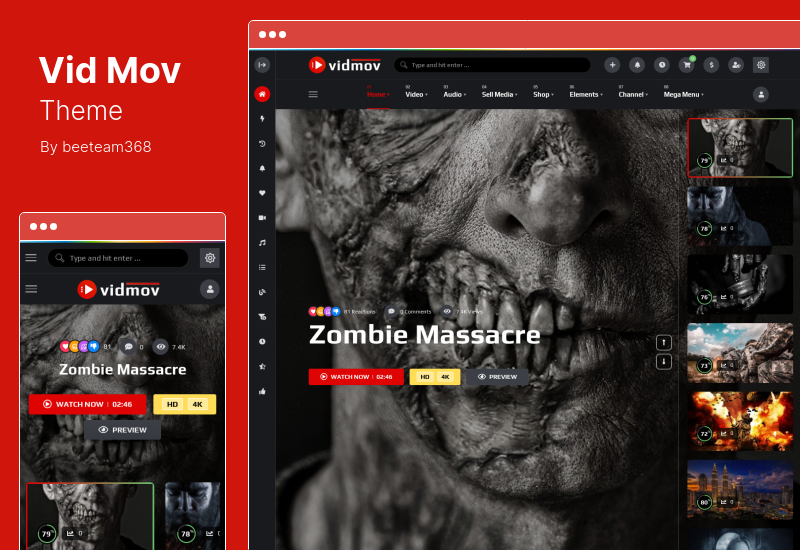 VidMov Theme - Тема WordPress для видео