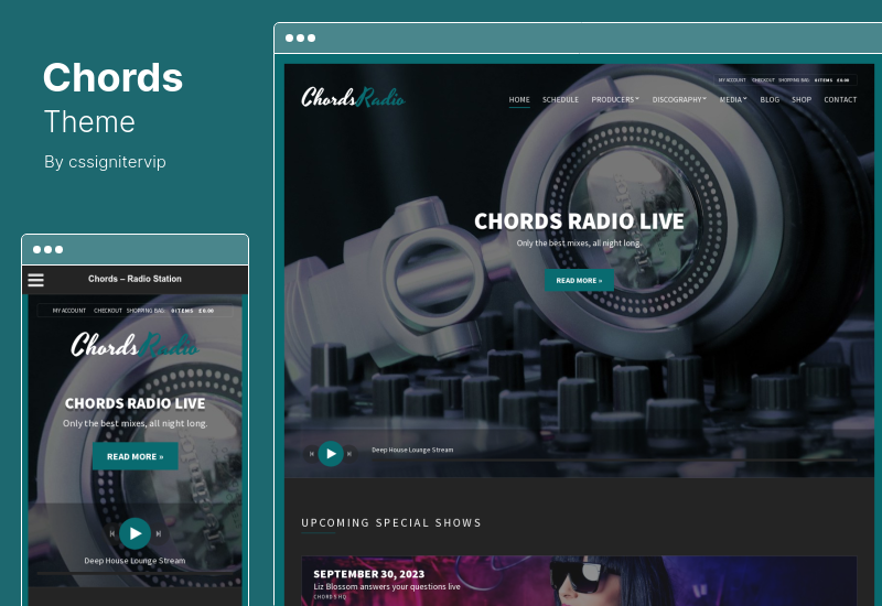 Chords Theme — адаптивная тема WordPress для музыки и мероприятий