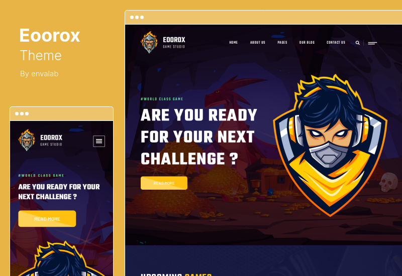 Eoorox Theme - Тема WordPress для игр и киберспорта