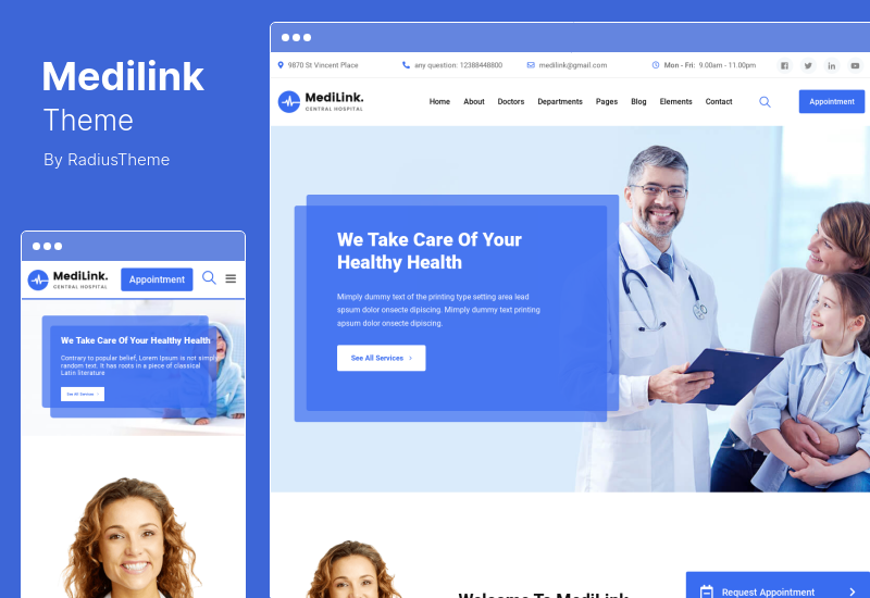 Medilink Theme — тема WordPress о здоровье и медицине