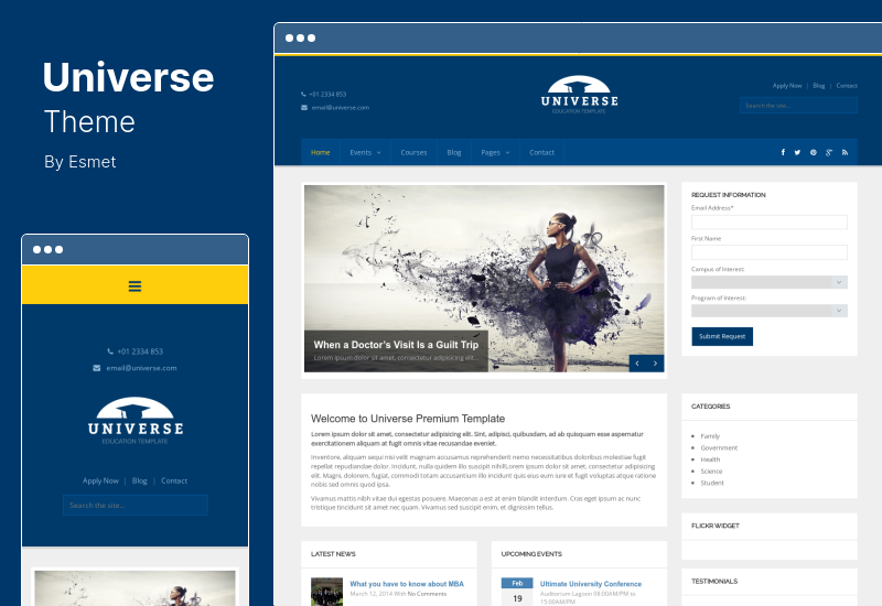 Universe Theme — адаптивная тема WordPress для образования