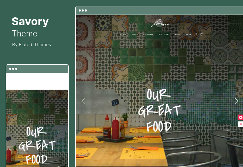 Savory Theme - WordPress тема ресторана