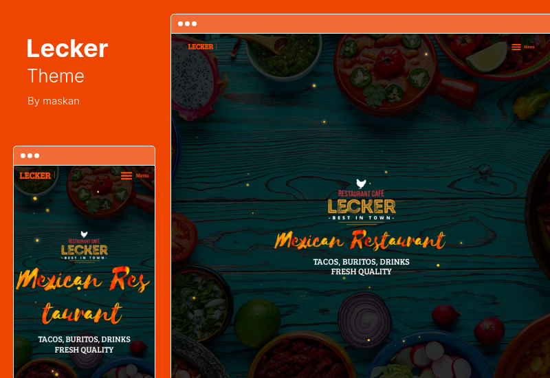Lecker Theme - тема WordPress для кафе и ресторанов