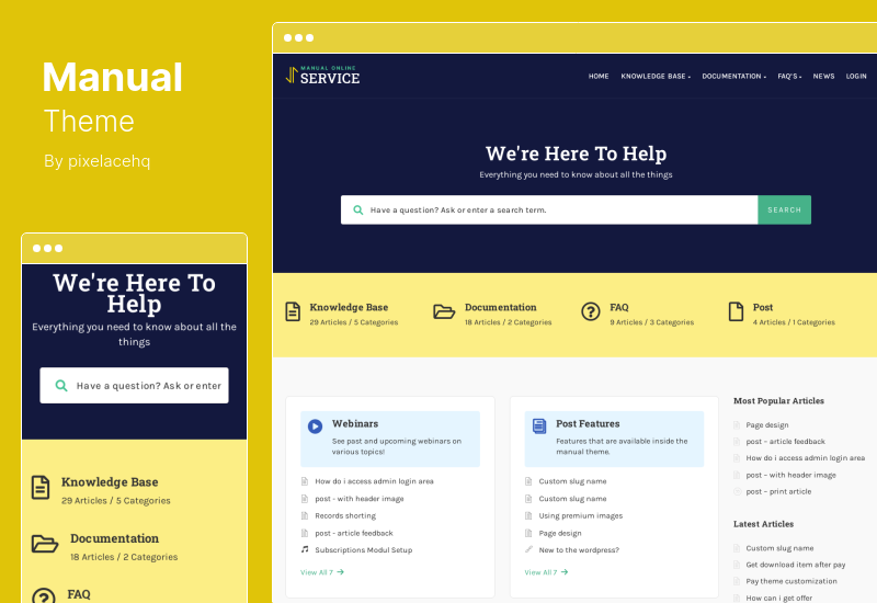 Manual Theme — документация, база знаний и образовательная тема WordPress