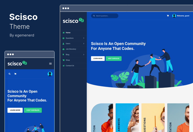 Тема Scisco — Вопросы и ответы Тема WordPress