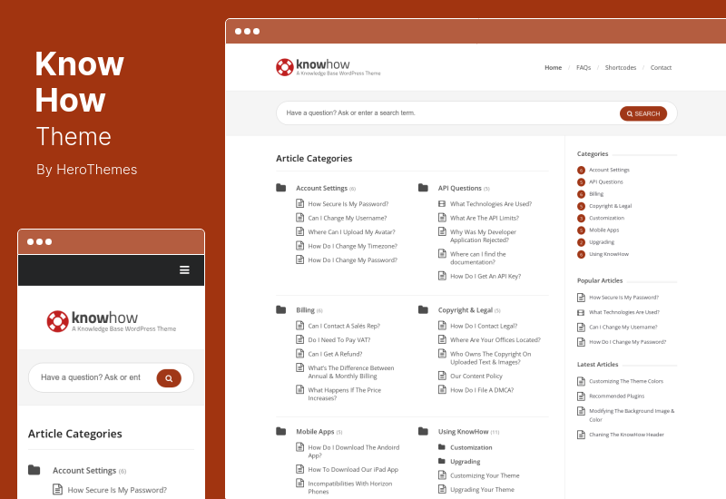 KnowHow Theme — тема WordPress с базой знаний