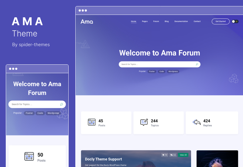 Тема AMA — тема форума WordPress bbPress с социальными вопросами и ответами