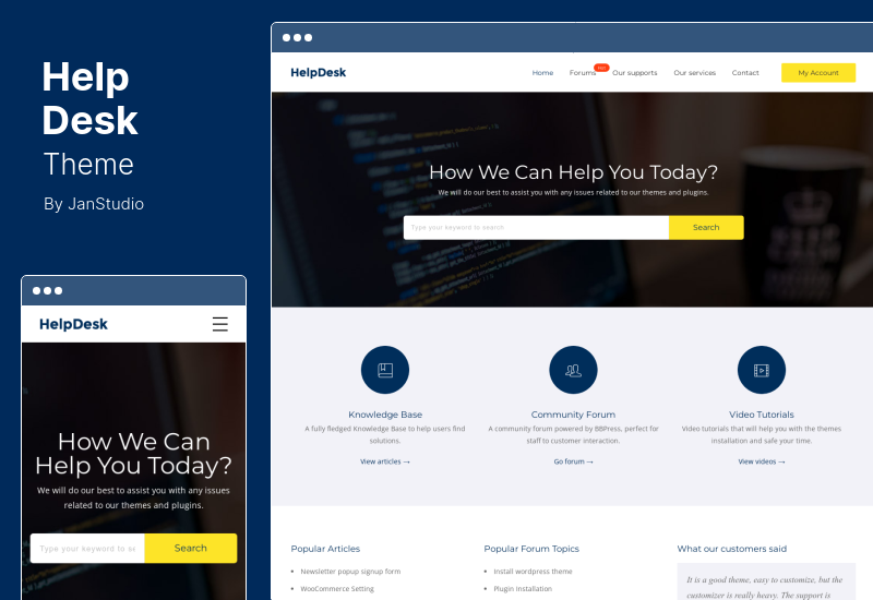 HelpDesk Theme - тема WordPress центра поддержки