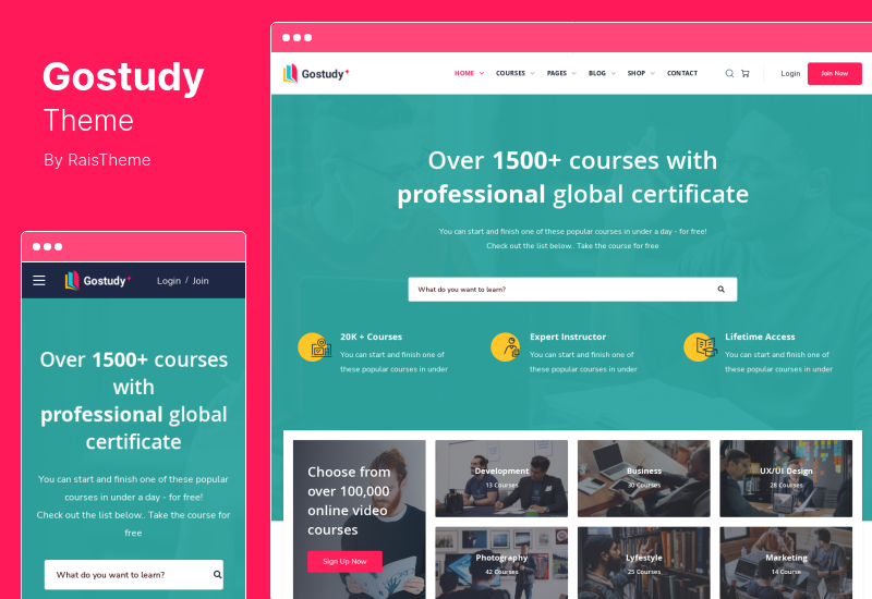Gostudy Theme - Образовательная WordPress тема