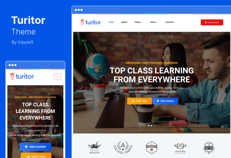 Turitor Theme - Образовательная WordPress тема