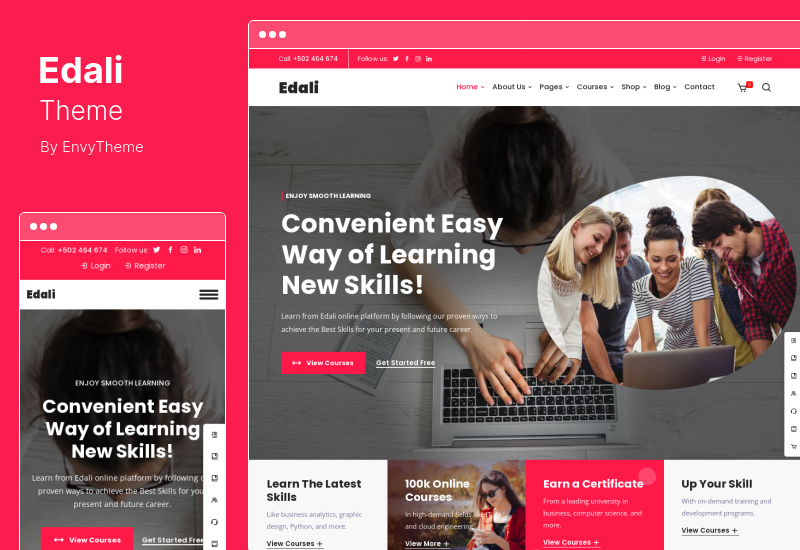 Edali Theme — онлайн-курсы, обучение и обучение LMS WordPress Theme