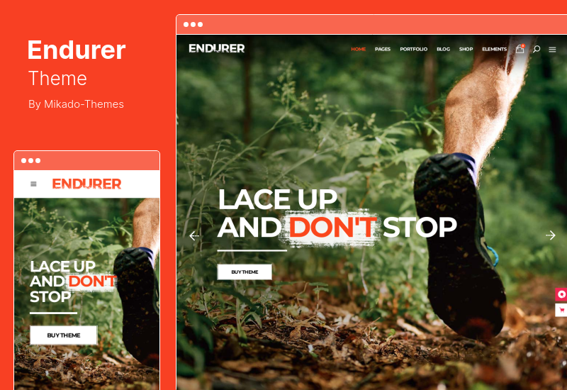 Endurer Theme - Тема WordPress для бегового клуба и спорта