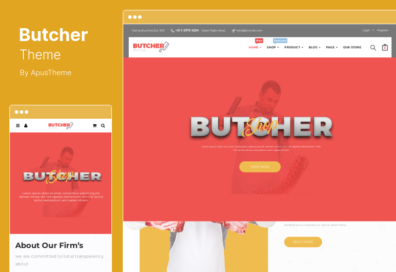 Тема мясника - тема WooCommerce для мясного магазина