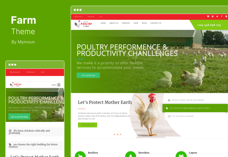 Farm Theme - Тема WordPress для органической птицы