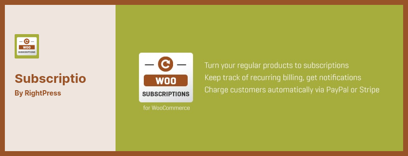 Subscriptio 플러그인 - WooCommerce 구독 플러그인