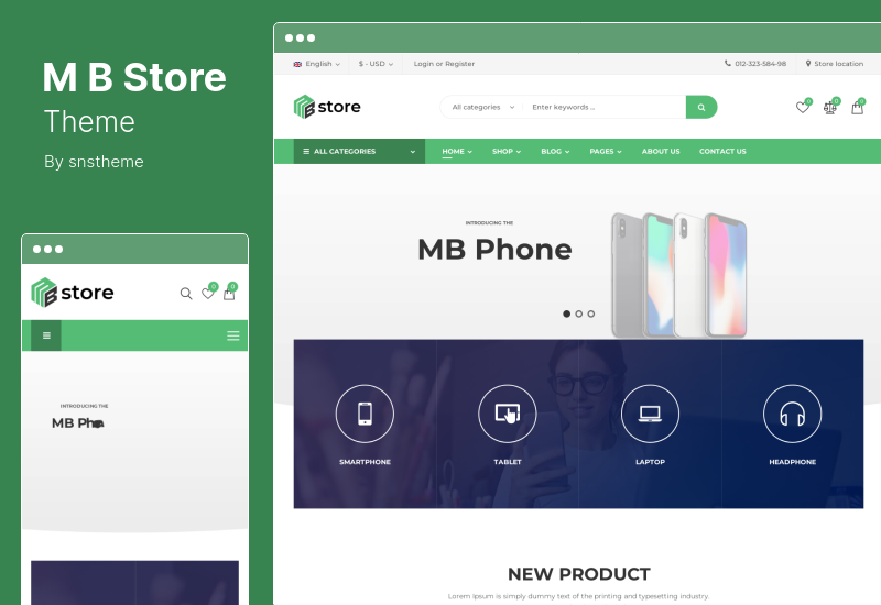 Тема MBStore - Тема цифровой WooCommerce