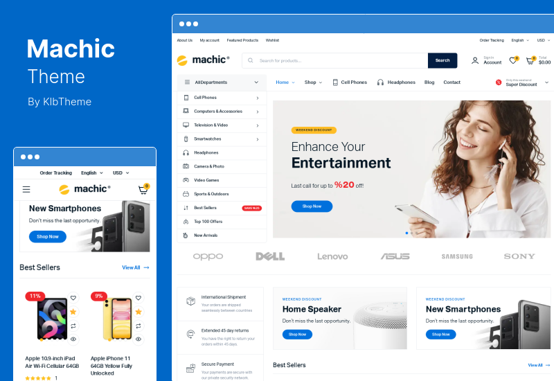 Machic Theme - магазин электроники WooCommerce Theme