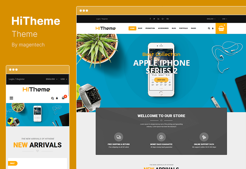 HiTheme Theme - Интернет-магазин и модный магазин WooCommerce Theme
